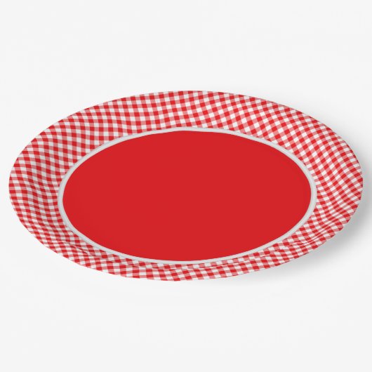 CHEX 5 – 赤 – 紙プレート-3 ペーパープレート (アングル)