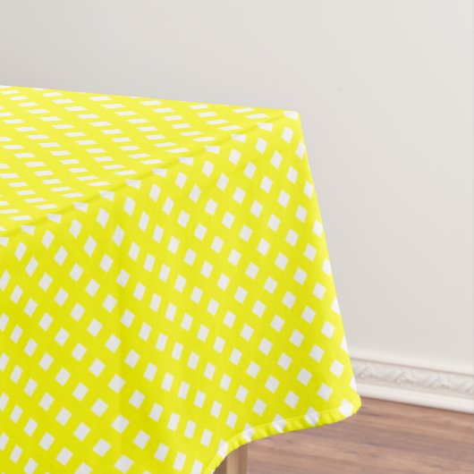 CHEX 8-YELLOW-COTTON TABLELOTH 60x104in テーブルクロス (インサイチュ)