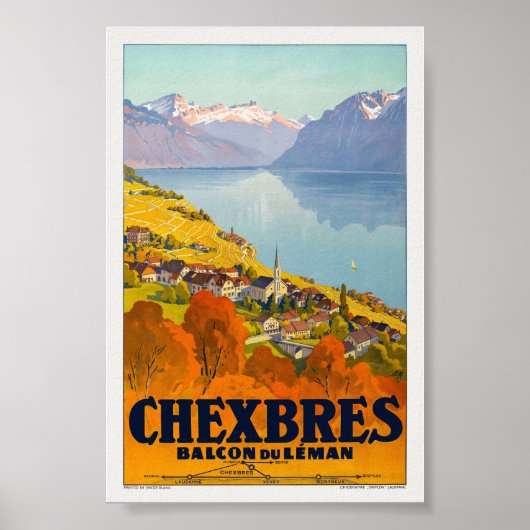 Chexbres Vintage Poster 1923 ポスター (正面)
