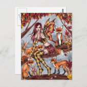 Cheyanna – 秋の妖精はがき ポストカード (正面/裏面)