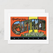 Cheyenneからのご挨拶Wyoming!ヴィンテージポストカード ポストカード (正面/裏面)