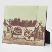 Cheyenneインディアンオンthe Move, 1878 （b/w写真） フォトプラーク (側面)