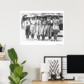 Cheyenne Frontier女性のカーボーイで6人の日。 ポスター (ホームオフィス)