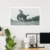 Cheyenne Frotier日でT.ジョーに乗るニック・ナイト ポスター (ホームオフィス)