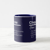 Cheyenne Personalized Girl Name Meaning Coffee Mug ツートーンマグカップ (中央)