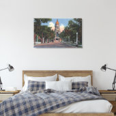 Cheyenne, WY -州キャピトルとドリベワのビュー キャンバスプリント (インサイチュ (寝室))