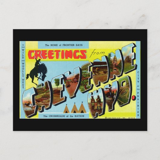 Cheyenne Wyomingからの挨拶 ポストカード (正面)