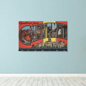 Cheyenne, Wyoming – 大きな文字のシーン キャンバスプリント (インサイチュ (ウッドフロア))