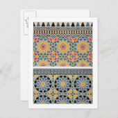 Cheykhのモスクのミフラーブからのタイルを囲んで下さい ポストカード (正面/裏面)