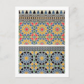 Cheykhのモスクのミフラーブからのタイルを囲んで下さい ポストカード (正面)