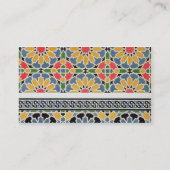 Cheykhのモスクのミフラーブからのタイルを囲んで下さい 名刺 (裏面)