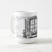 Chez Nous Personalized Family Name French コーヒーマグカップ (正面左)