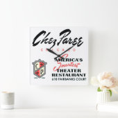 Chez Paree, Theater Restaurant, Chicago, IL スクエア壁時計 (ホーム)