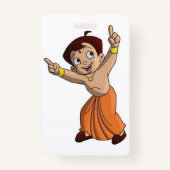 「Chhota Bheem Adventure Clipboard:おもしろいが出会う場所 バッジ (裏面)
