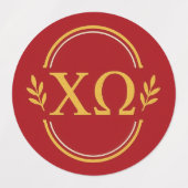 Chi Omega Sorority Stickers ラベル (デザイン2)