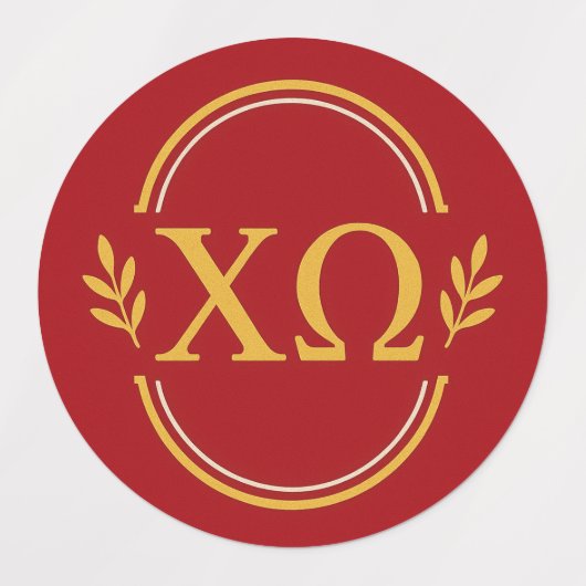 Chi Omega Sorority Stickers ラベル (デザイン2)