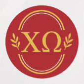 Chi Omega Sorority Stickers ラベル (デザイン1)