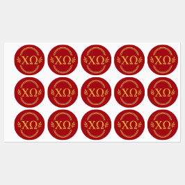 Chi Omega Sorority Stickers ラベル