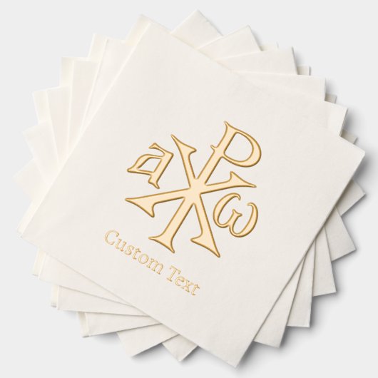 Chi Rho Christogram 箔ナプキン (インサイチュ (積み重ね))