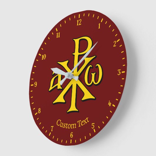 Chi Rho Christogram Wall Clock ラージ壁時計 (傾斜)