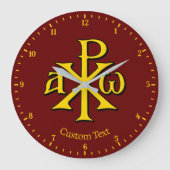 Chi Rho Christogram Wall Clock ラージ壁時計 (正面)