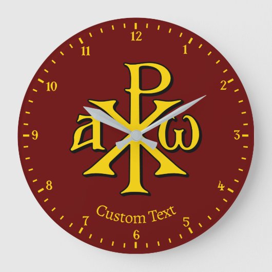Chi Rho Christogram Wall Clock ラージ壁時計 (正面)