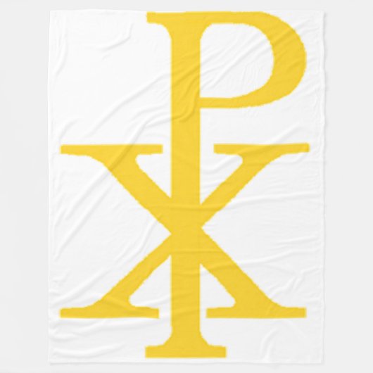 CHI RHO CRUCIFIX独自の背面GND色を選択 フリースブランケット (正面)