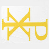 CHI RHO CRUCIFIX独自の背面GND色を選択 フリースブランケット (正面(横))