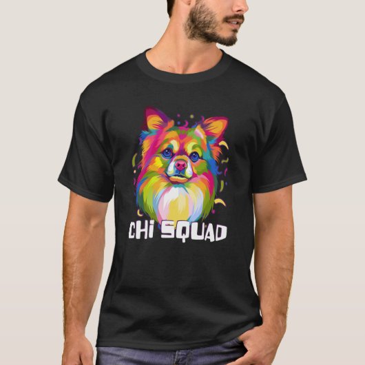 Chi Squad Chihuahua Fur Mom Chiwawa Fur Dad Animal Tシャツ (正面)