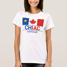 Chiac Acadianカナダ国旗のカスタマイズTシャツ Tシャツ
