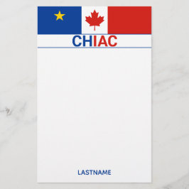 Chiac Acadianカナダ国旗の個人用設定 便箋