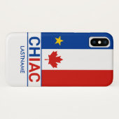 Chiac Acadianカナダ国旗の個人用設定 Case-Mate iPhoneケース (裏面(横))