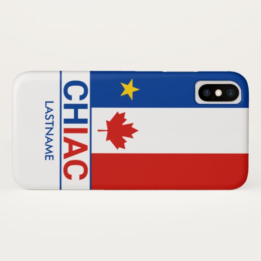 Chiac Acadianカナダ国旗の個人用設定 Case-Mate iPhoneケース (裏面(横))