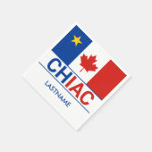 Chiac Acadianカナダ国旗の姓 スタンダードカクテルナプキン (角)