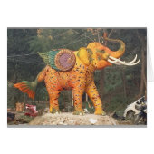 Chiang Mai、タイのファンタジー象の彫像 (正面横)