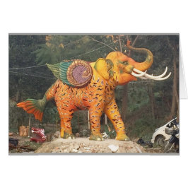 Chiang Mai、タイのファンタジー象の彫像