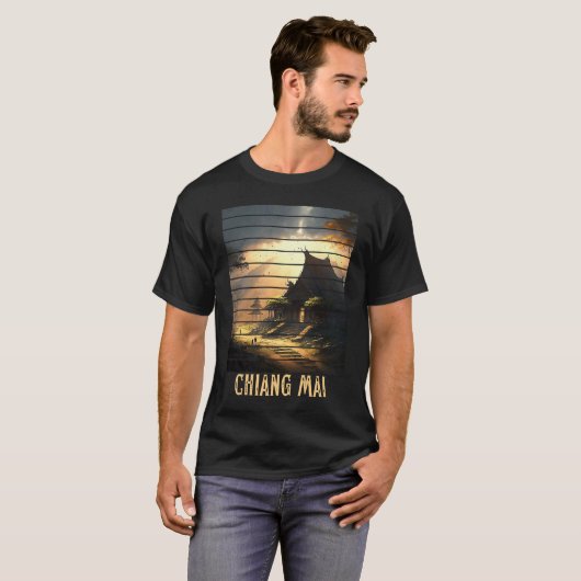 Chiang Mai Thailand, Backpacking and Digital Nomad Tシャツ (正面フル)