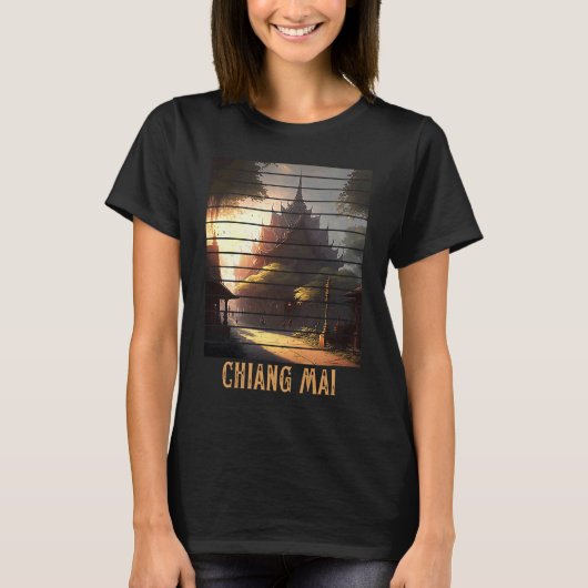 Chiang Mai Thailand, Backpacking and Digital Nomad Tシャツ (正面)