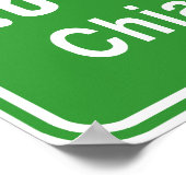 Chiang Rai Ahead ⚠タイ高速道路交通標識⚠ ポスター (角)