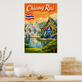 Chiang Rai Thailand - Vintage Travel Poster ポスター (キッチン)