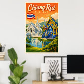Chiang Rai Thailand - Vintage Travel Poster ポスター (ホームオフィス)