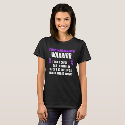 Chiari Malformation Warrior Control Surviver Aware Tシャツ (正面フル)