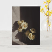 Chiaroscuro Still Life Yellow Tulip Sympathy カード (黄色い花)