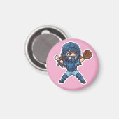 Chibi Baseball 2026 Edition - Catcher Throw-down マグネット (正面/裏面)
