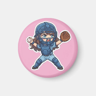 Chibi Baseball 2026 Edition - Catcher Throw-down マグネット