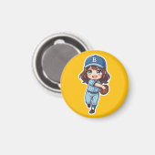 Chibi Baseball 2026 Edition - Fielder The Cannon マグネット (正面/裏面)