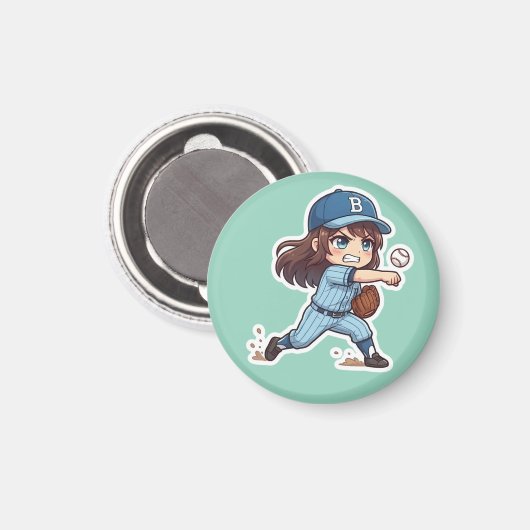 Chibi Baseball 2026 Edition - Pitcher Release マグネット (正面/裏面)