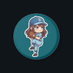 Chibi Baseball 2026 Edition - Pitcher Set マグネット<br><div class="desc">The calm before the storm. Captured in the 'Set' position, this Chibi pitcher exhibits a cold, focused stare that any batter would find intimidating. The first step in a masterful pitching sequence. Brighten up your baseball player, breakroom fridge, or any magnetic surface with our Chibi Baseball 2026 Edition series! These...</div>