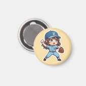Chibi Baseball 2026 Edition - Pitcher Stride マグネット (正面/裏面)