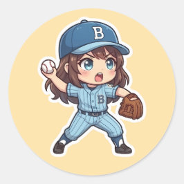 Chibi Baseball 2026 Edition - Pitcher Stride ラウンドシール